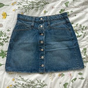 Madewell Denim Skirt, size 28, mini skirt, indigo
